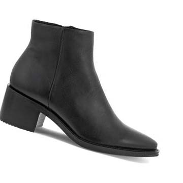 Women's Ecco Shape 35 Sartorelle Ankle Mid Boots Black | USA 29PJJ